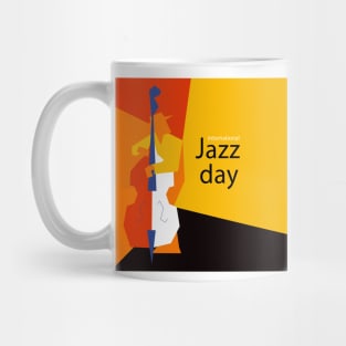 Jazz musician polygonal background Mug